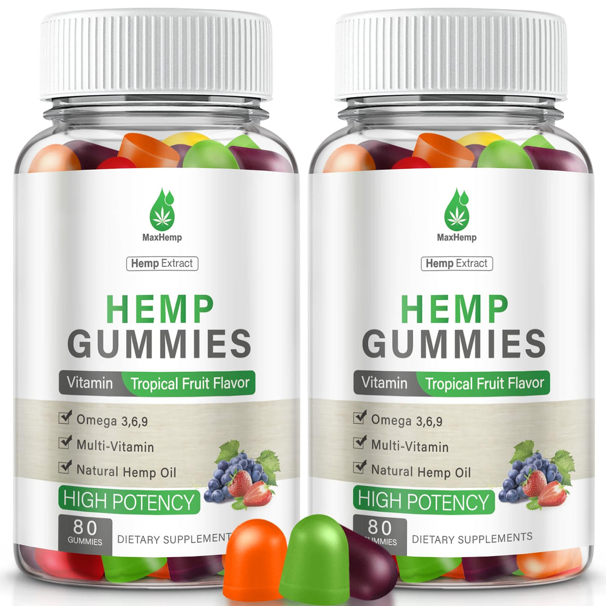 Hemp Gummies High Potency 2 Packs J5838