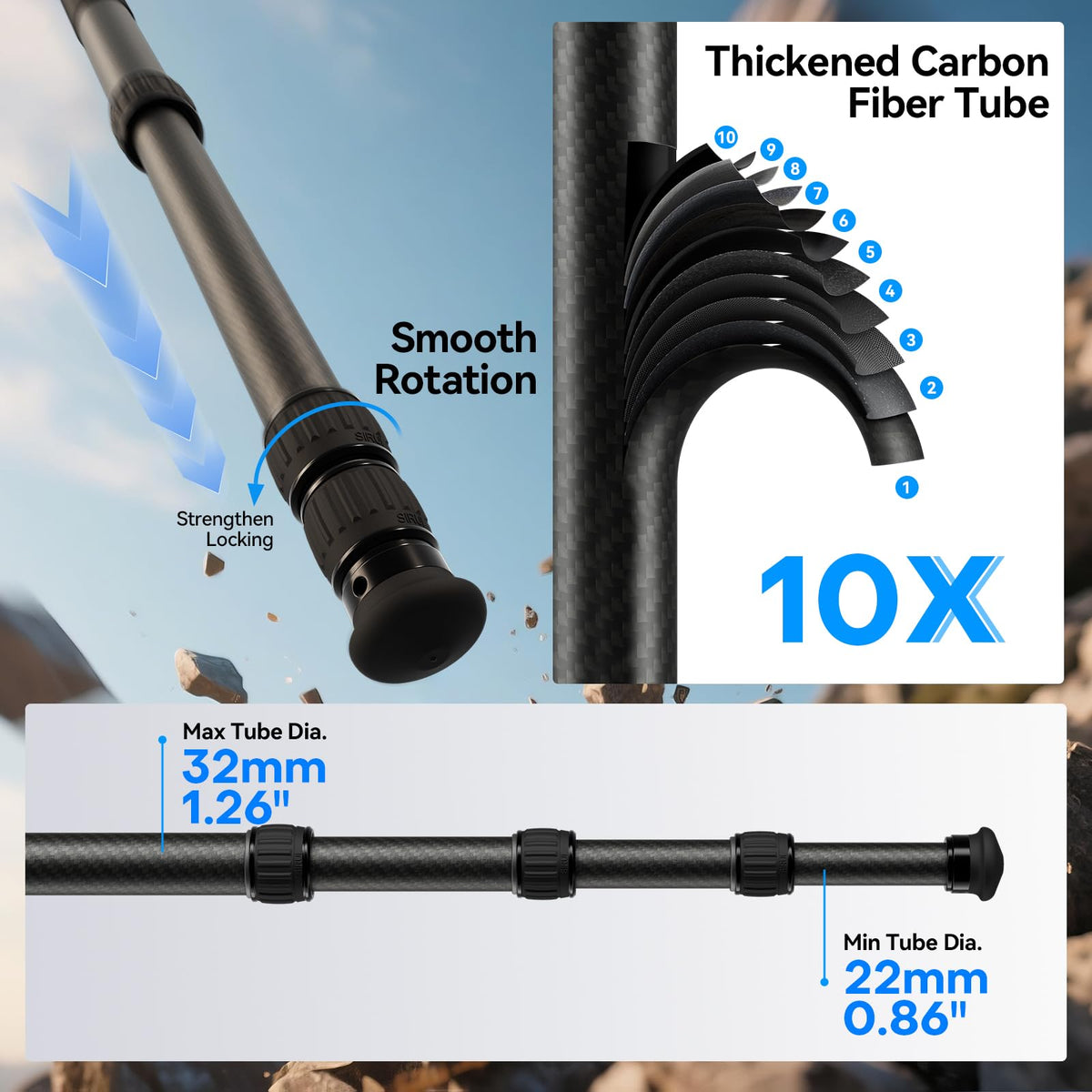 Heavy Duty Carbon Fiber Tripod B394395