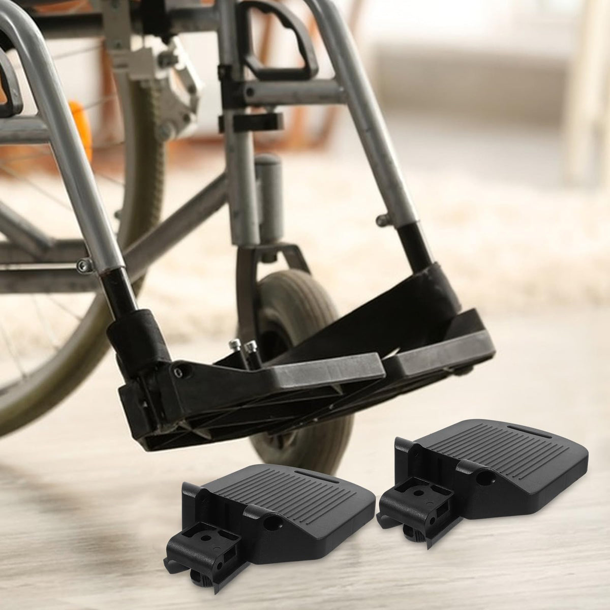 Heavy Duty Adjustable Wheelchair Footrest Pedals P6690