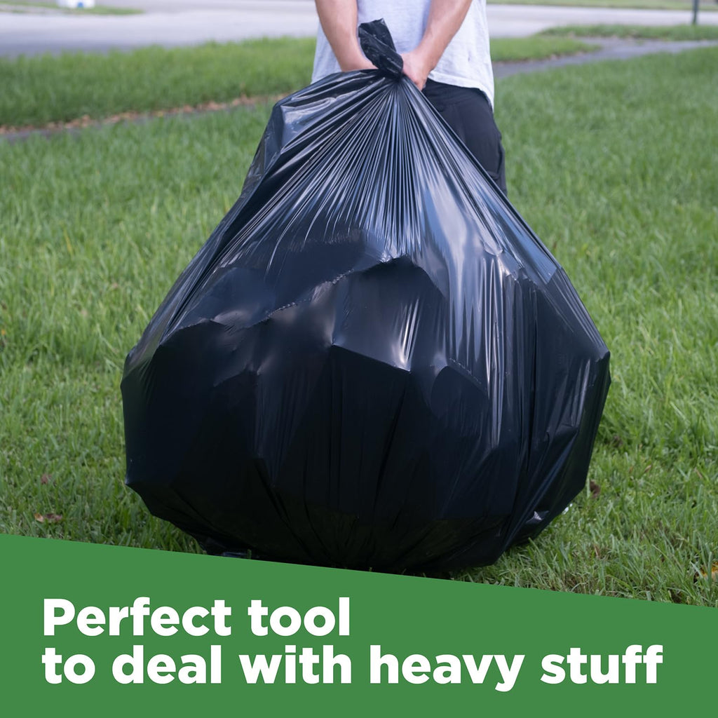 95 Gallon Heavy Duty Contractor Trash Bags, 50 Ct, Black, 1.2 Mil I9324