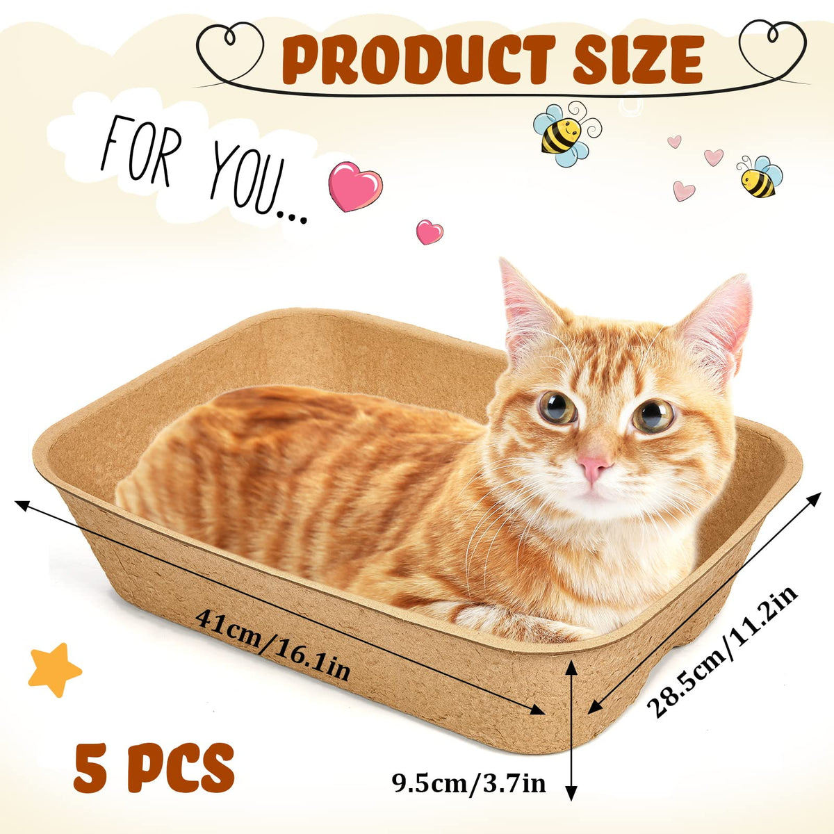 15 Pack Disposable Cat Litter Box Large W22228
