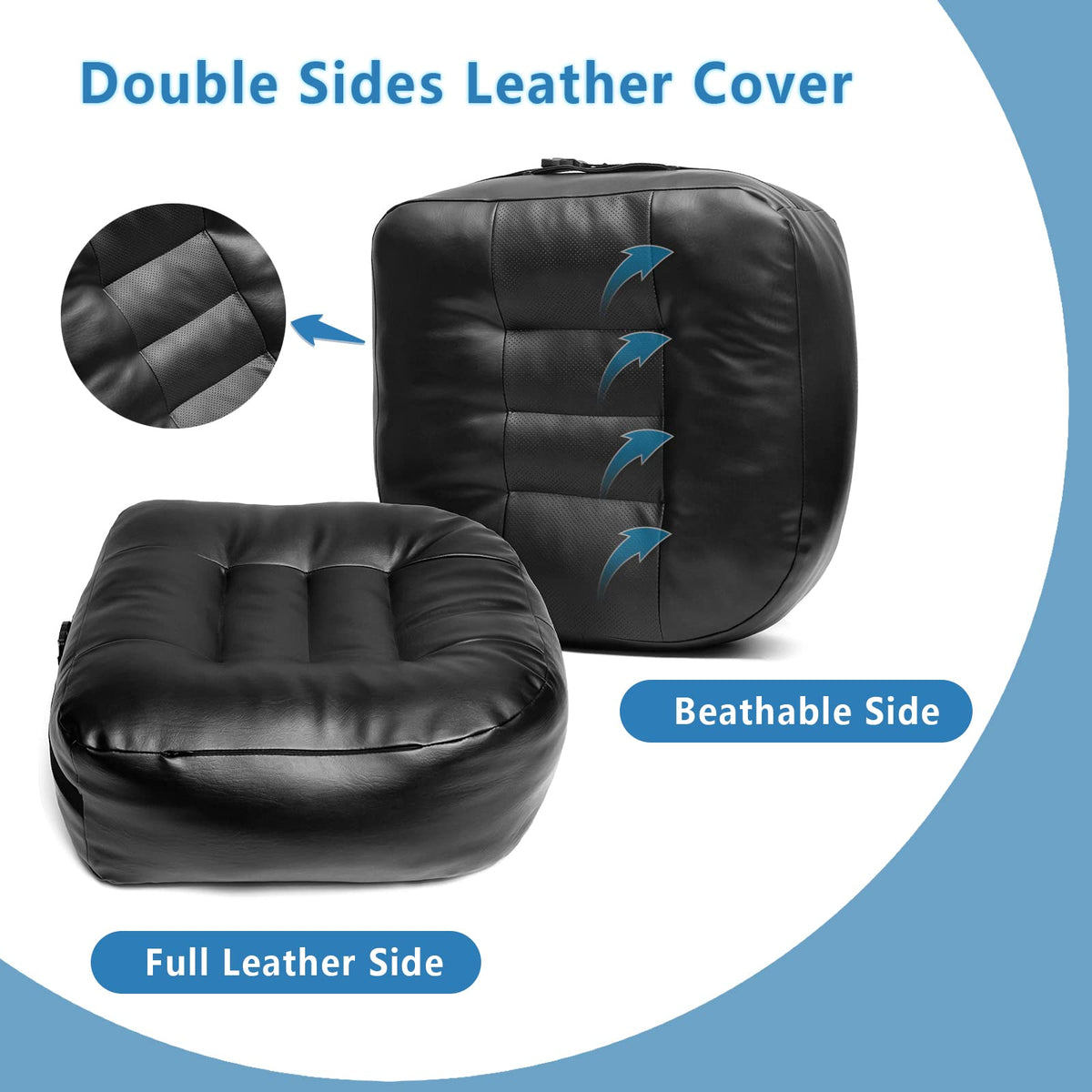 6 Inch Leather Car Booster Seat Cushion D586072