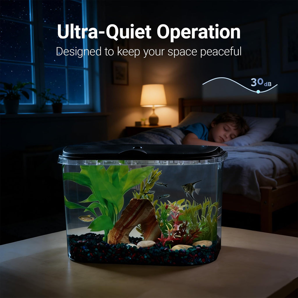 5-Gallon Aquarium Kit with LED Lighting and Power Filter D7591