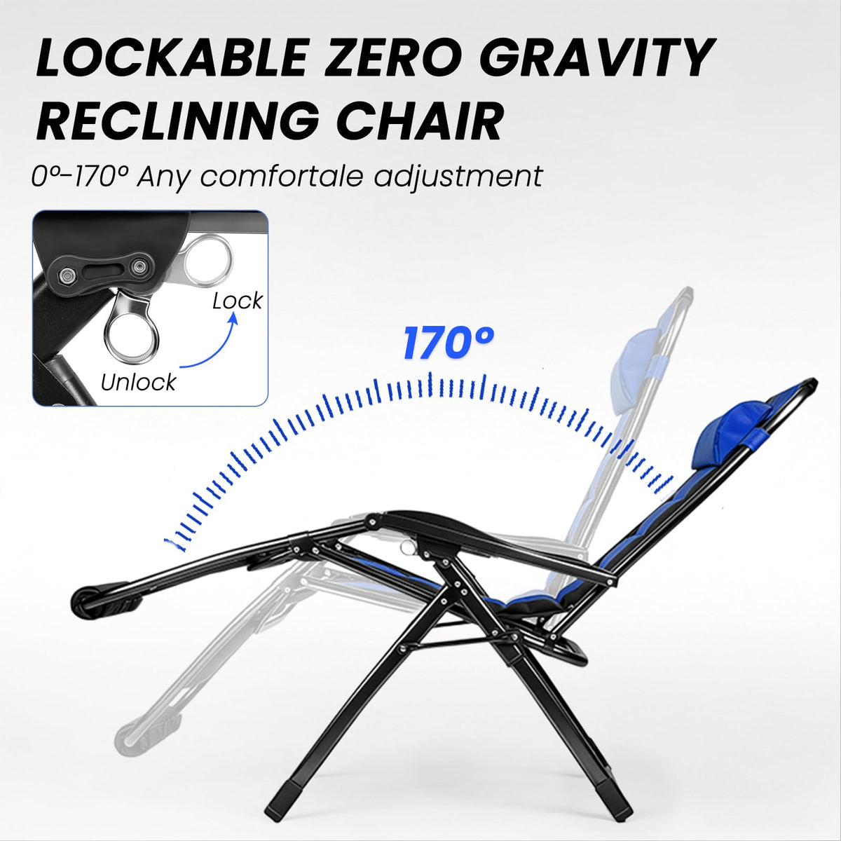 Oversized Padded Zero Gravity Lounge Chair F546