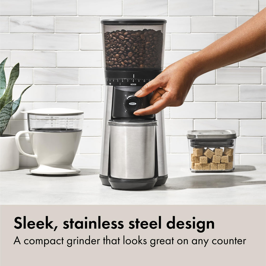 Electric Coffee Bean Grinder 12 Oz Silver Q7365