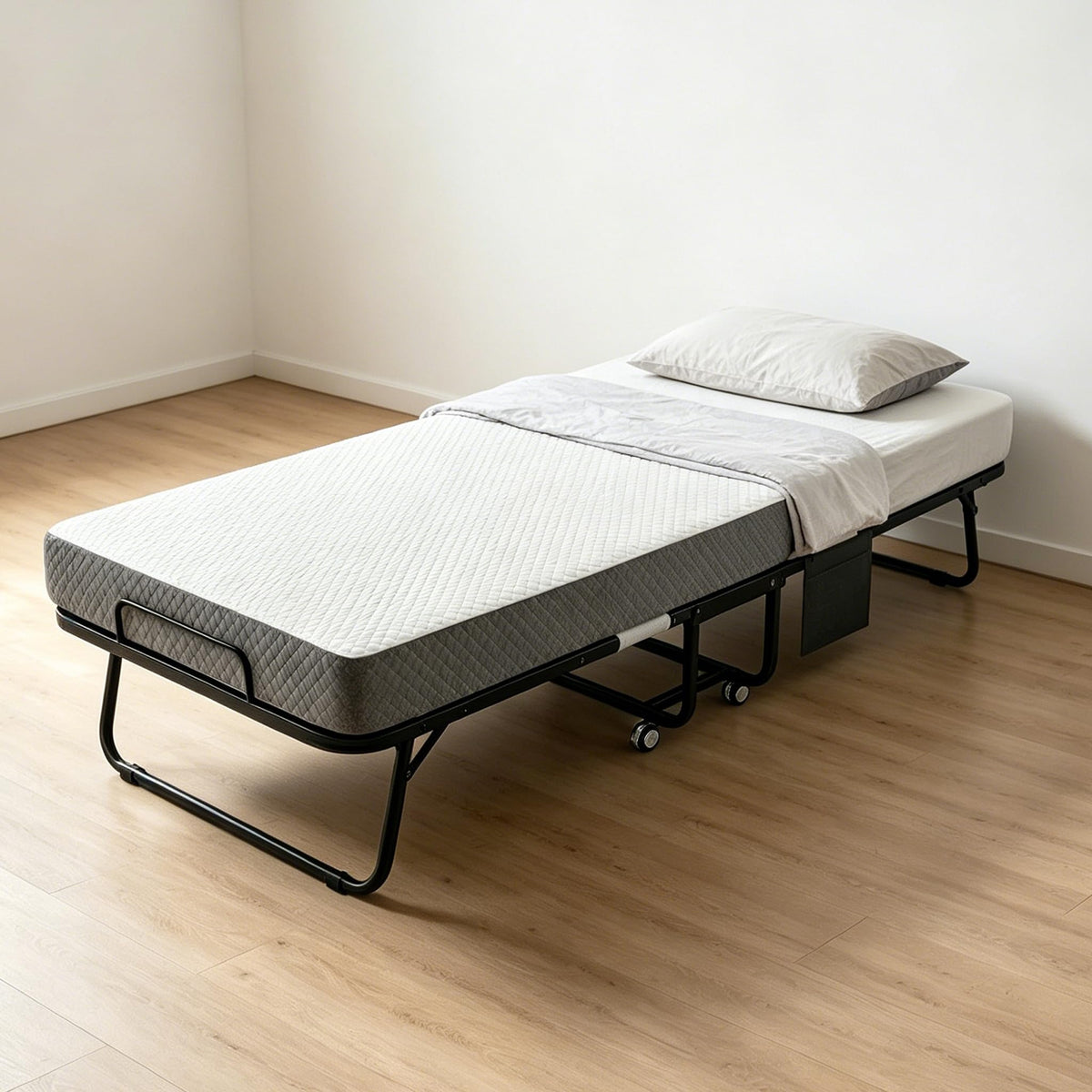 Folding Rollaway Guest Bed with 5" Memory Foam Mattress, Twin Size Y9332