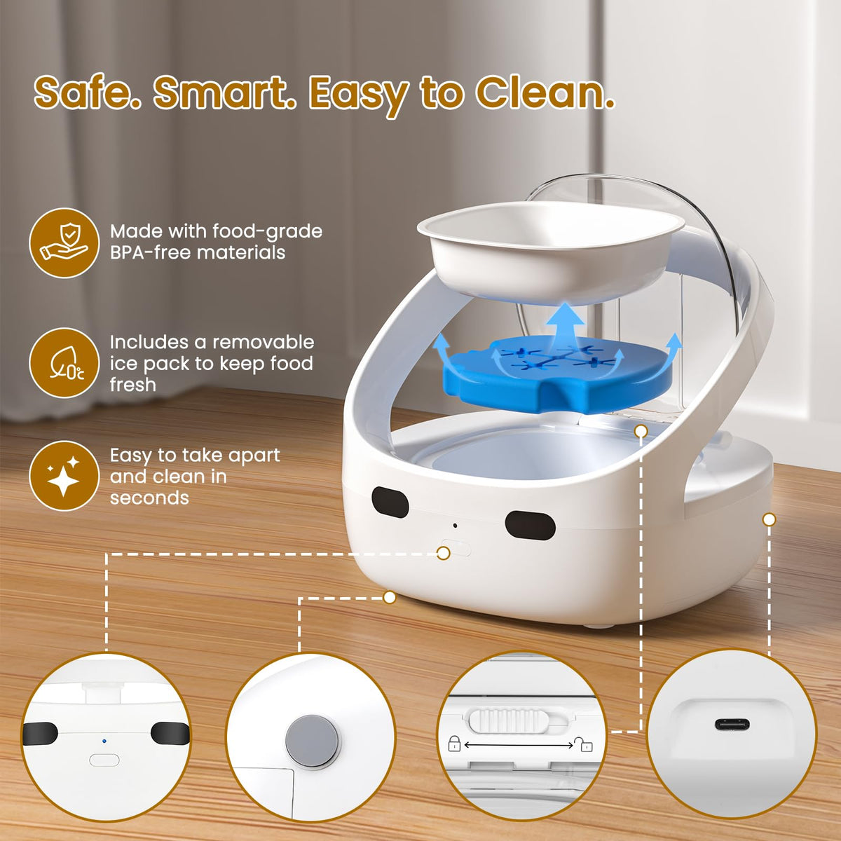Wet & Dry Food Cat Feeder K932981