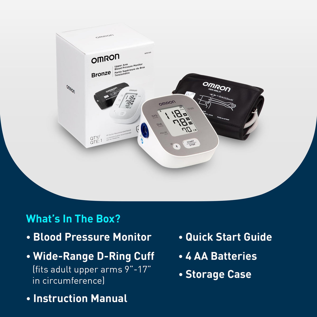 Bronze Blood Pressure Monitor & Upper Arm Cuff D947077