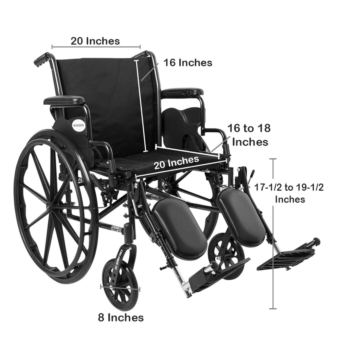 Black 20 in Wheelchair T5316