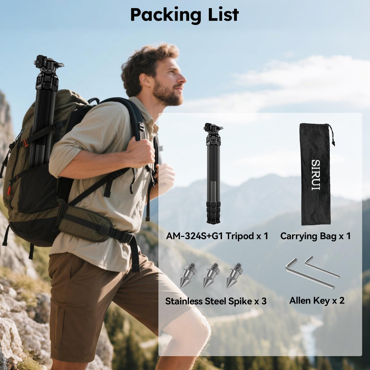 Heavy Duty Carbon Fiber Tripod B394395