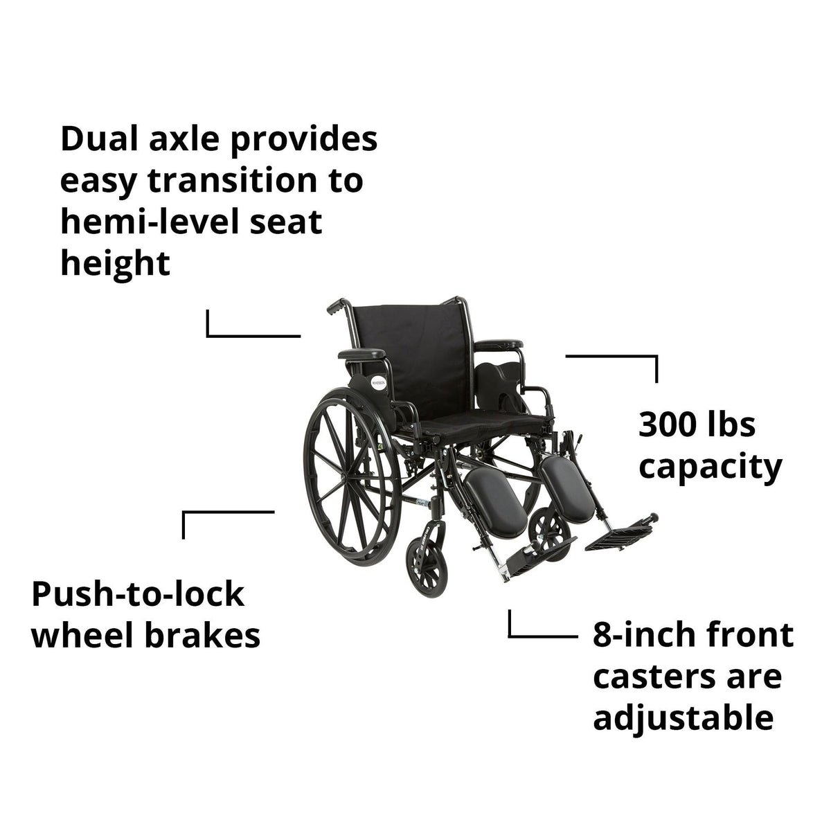 Black 20 in Wheelchair T5316