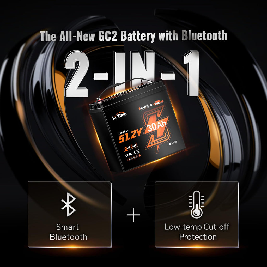 4 Pack 48V 30Ah LiFePO4 Lithium Battery with Bluetooth N577504