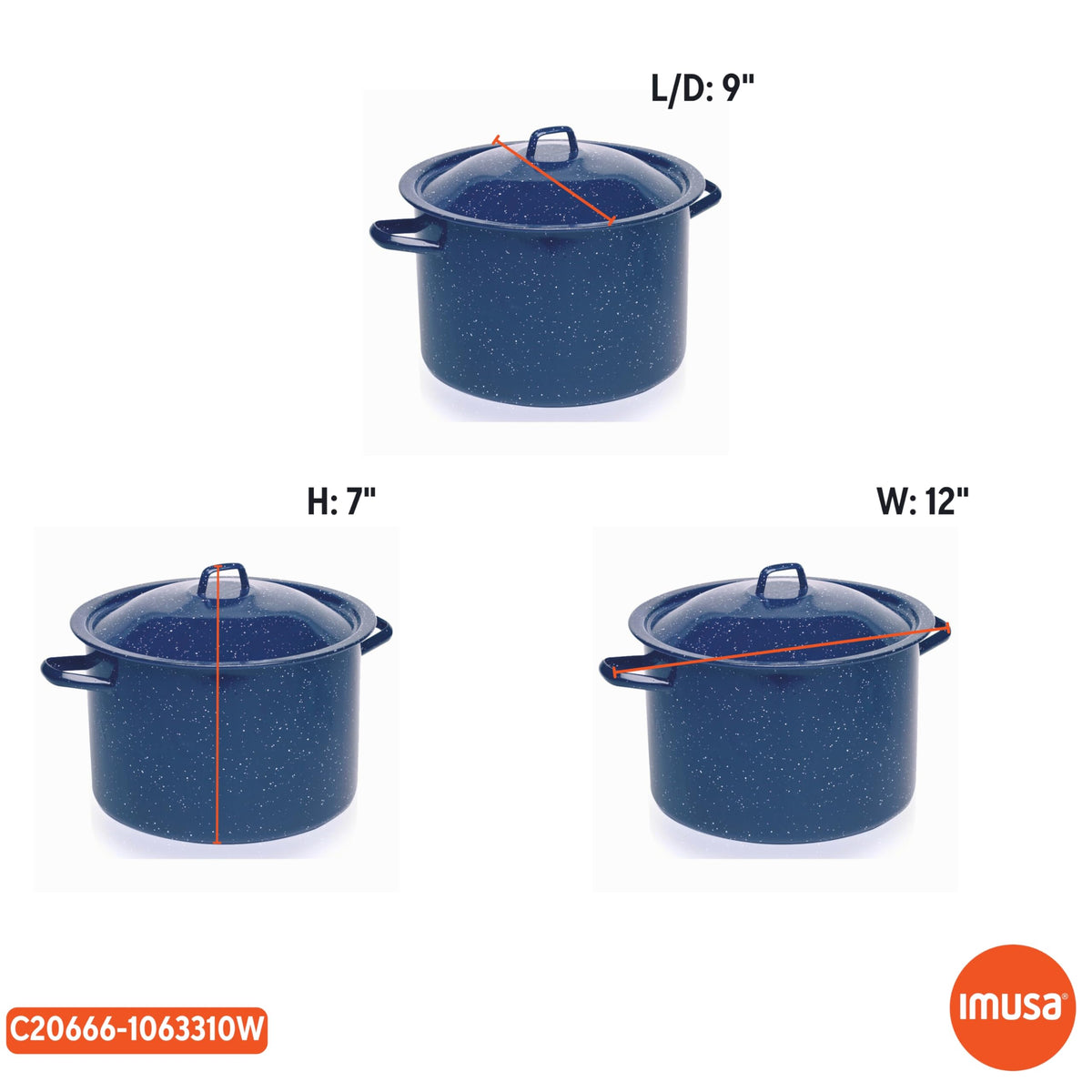 6 Qt Enamel Stock Pot T944