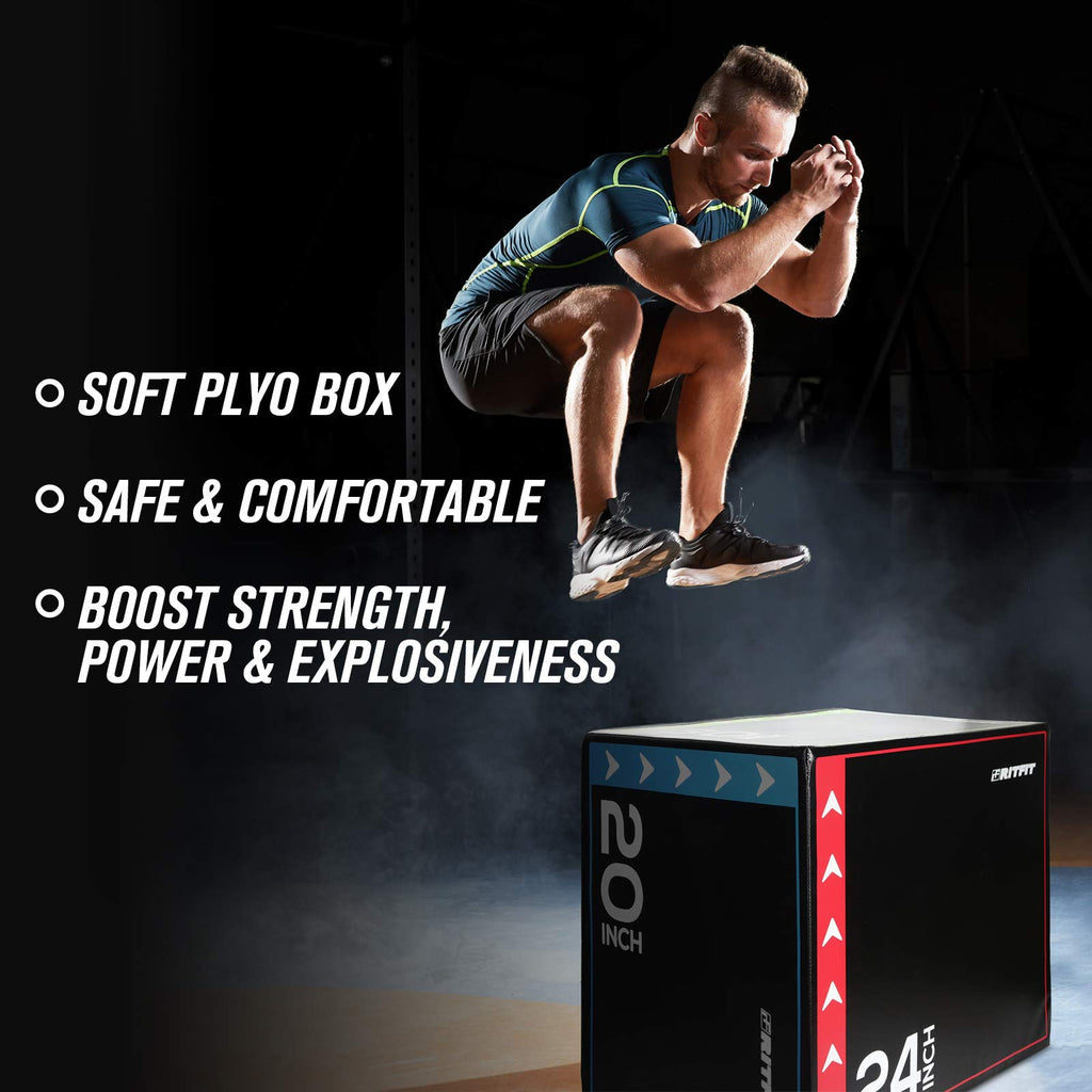 3 in 1 Foam Plyo Box 30”x24”x20” 440lb Weight Capacity O962