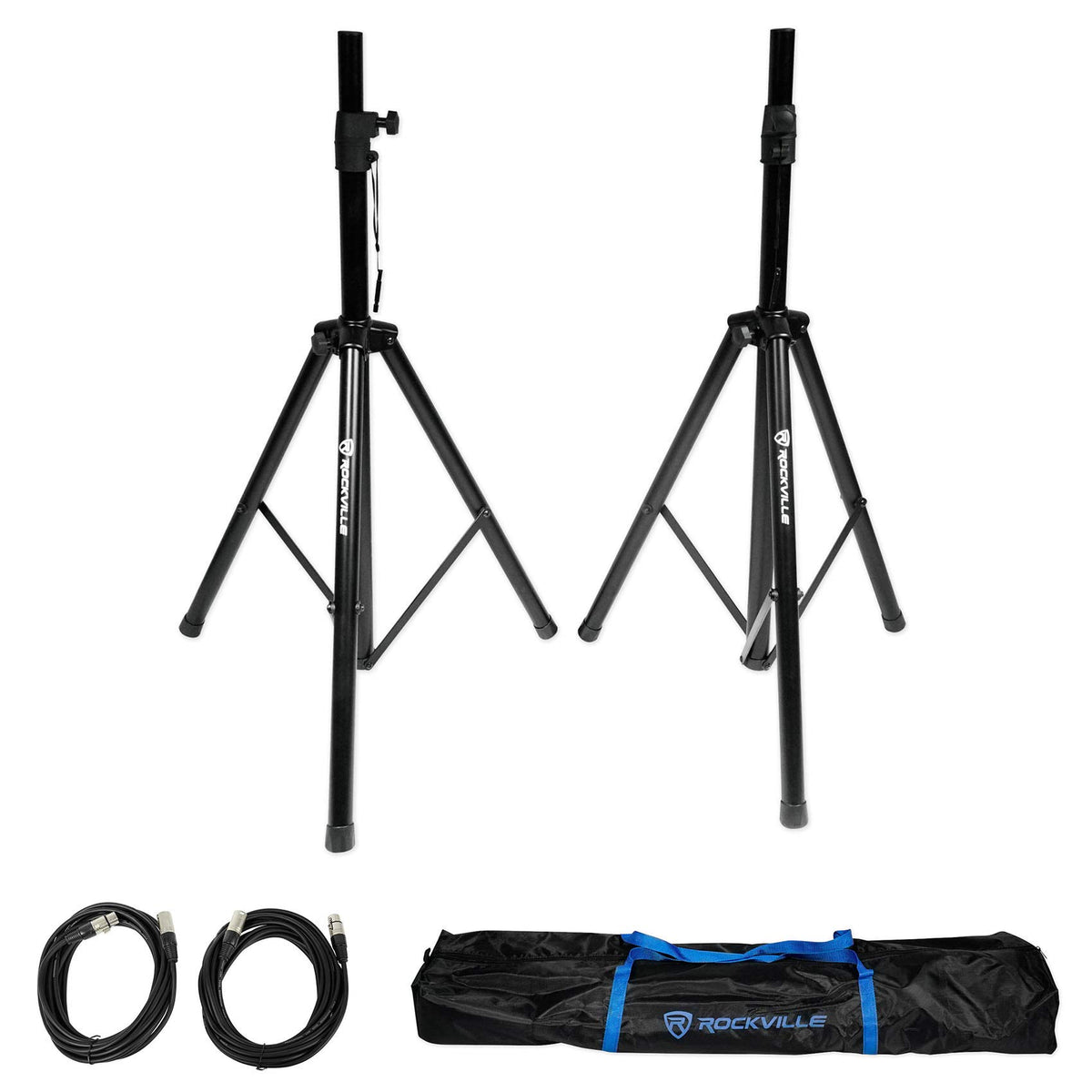12" Powered DJ PA Speaker Pair with Stands M2778
