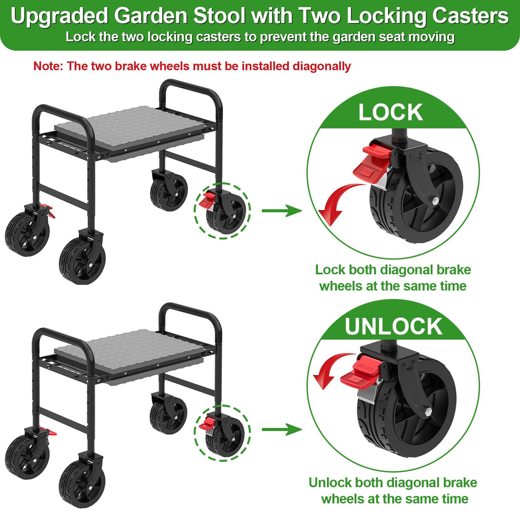 Rolling Garden Kneeler and Seat K759