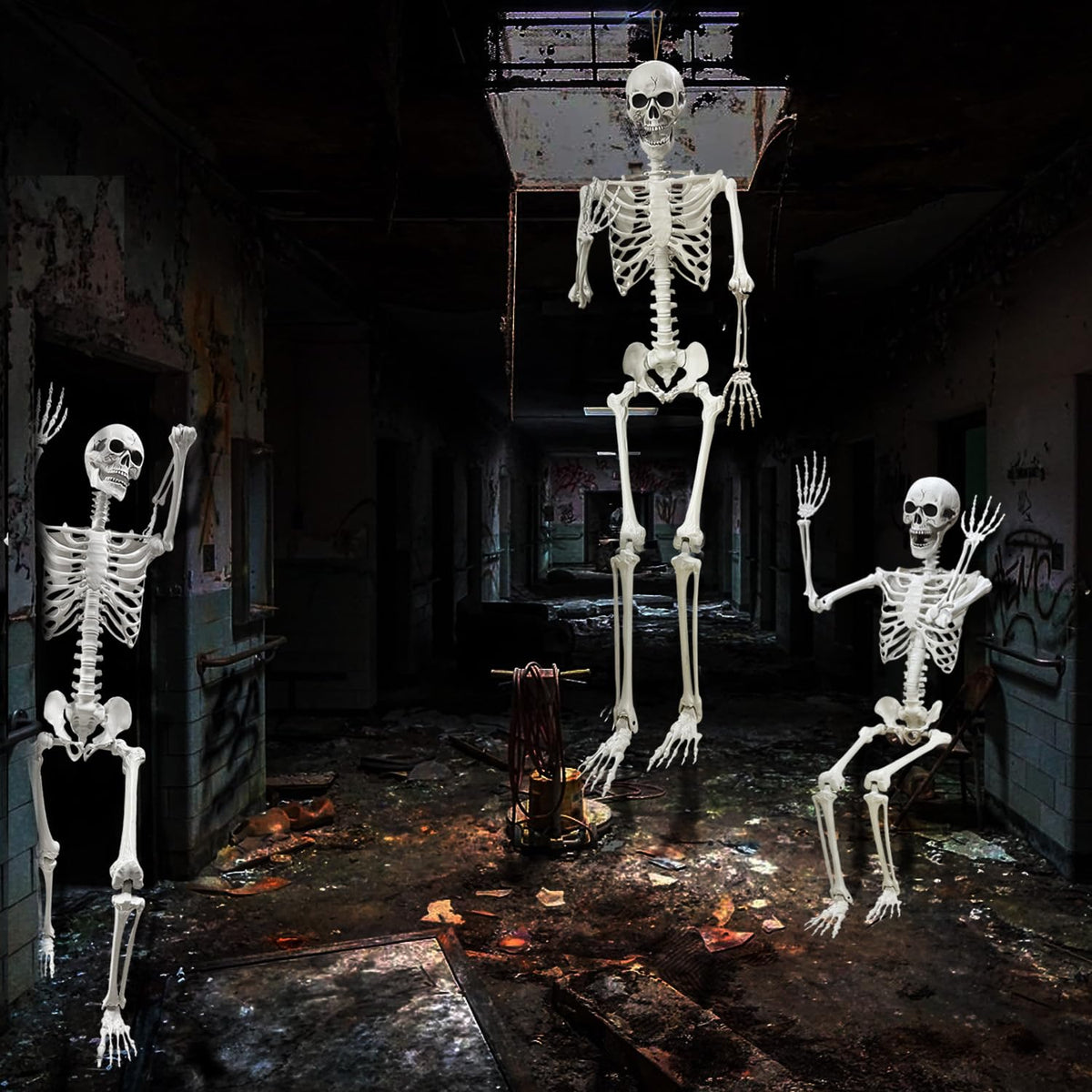5.4Ft Life Size Human Skeleton with Movable Joints Z56299