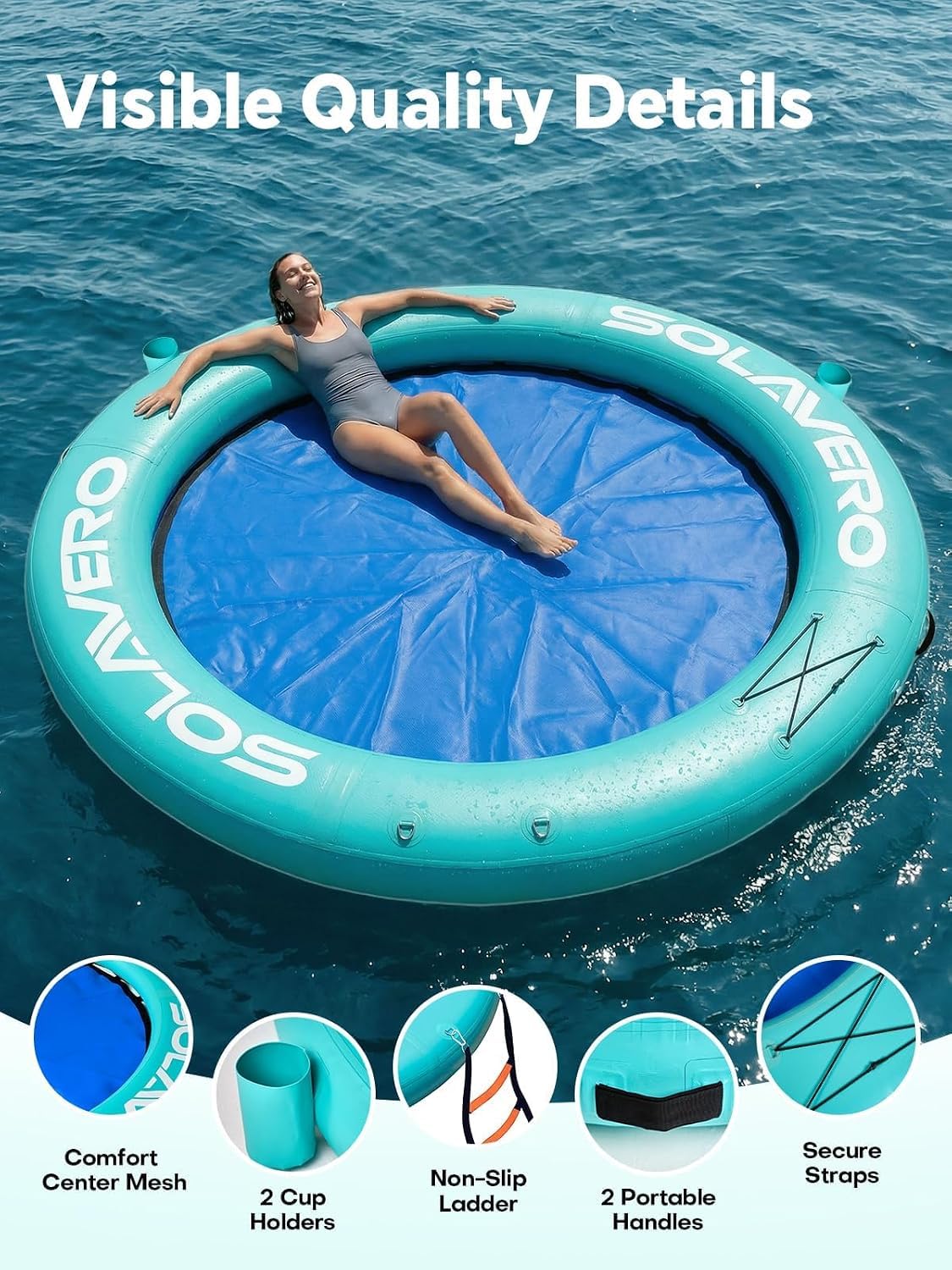 Inflatable Floating Dock and Water Hammock N535016