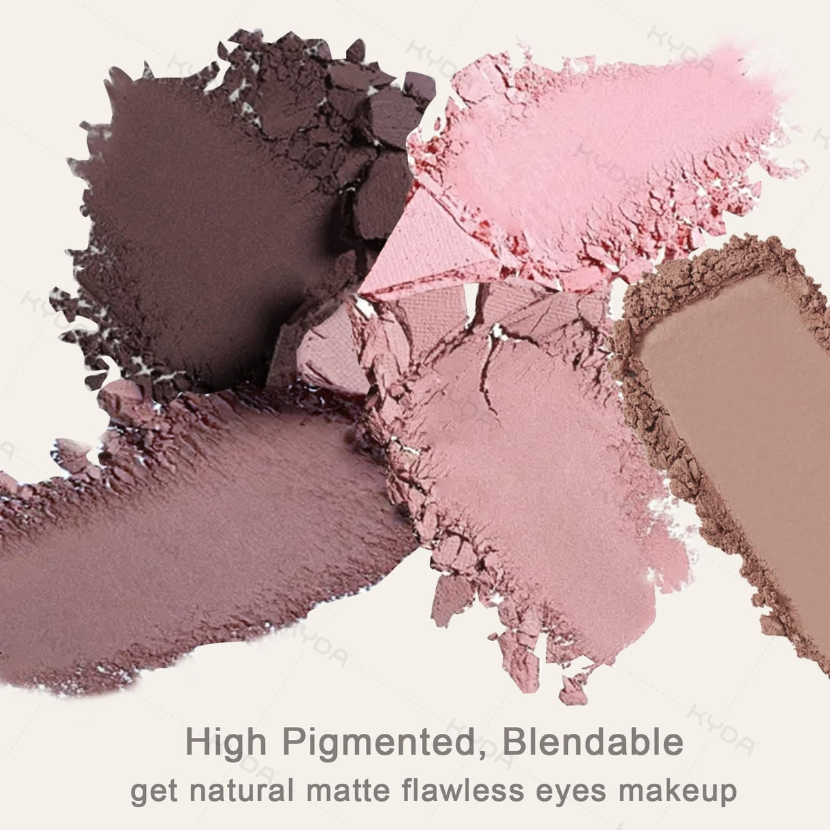 12 Color Grey Pink Eyeshadow Palette with Brush W952614