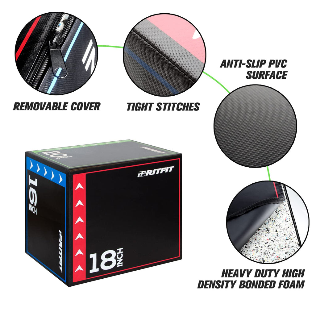3 in 1 Foam Plyo Box 30”x24”x20” 440lb Weight Capacity O962