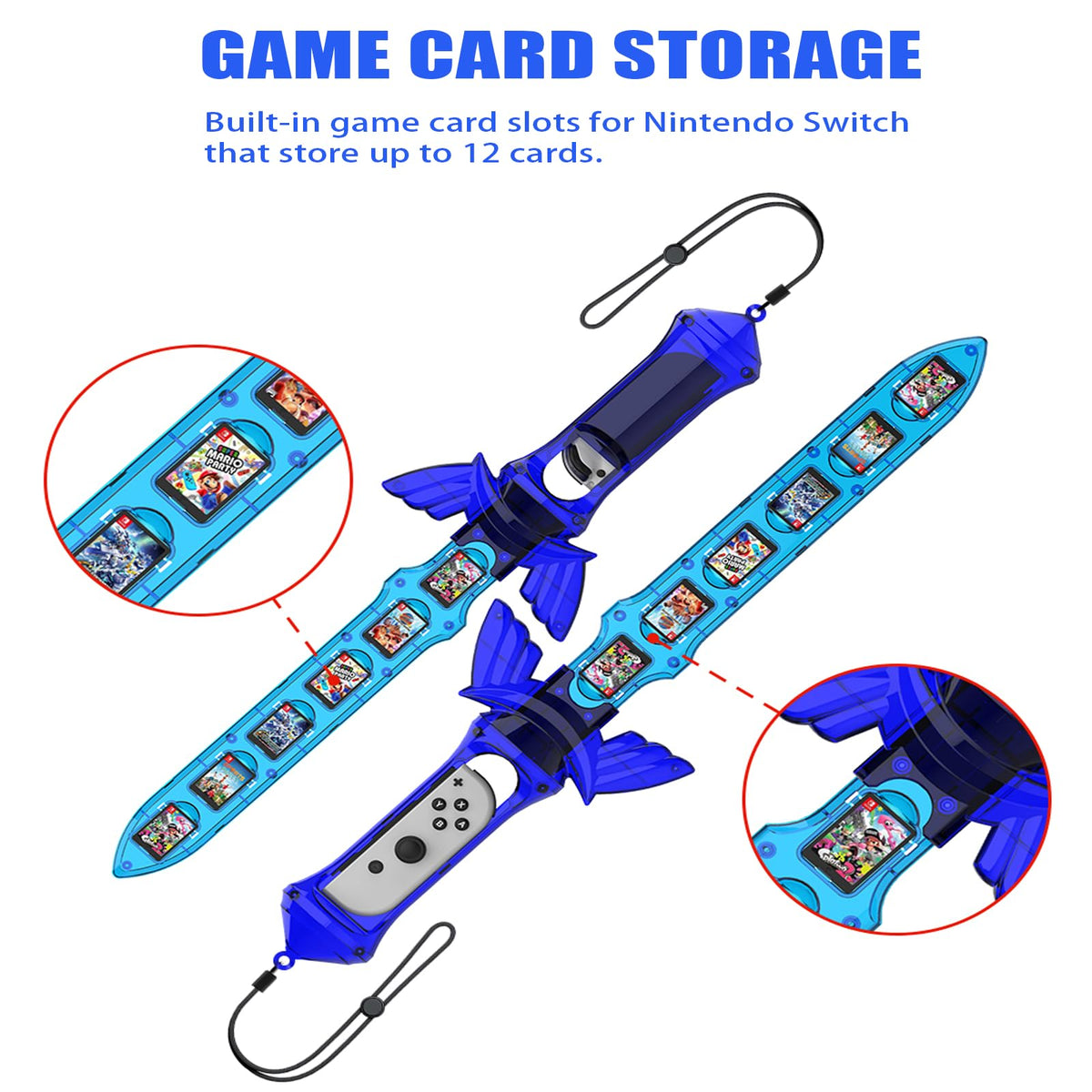 Sword Accessories for Nintendo Switch with 12 Game Card Slots R455682