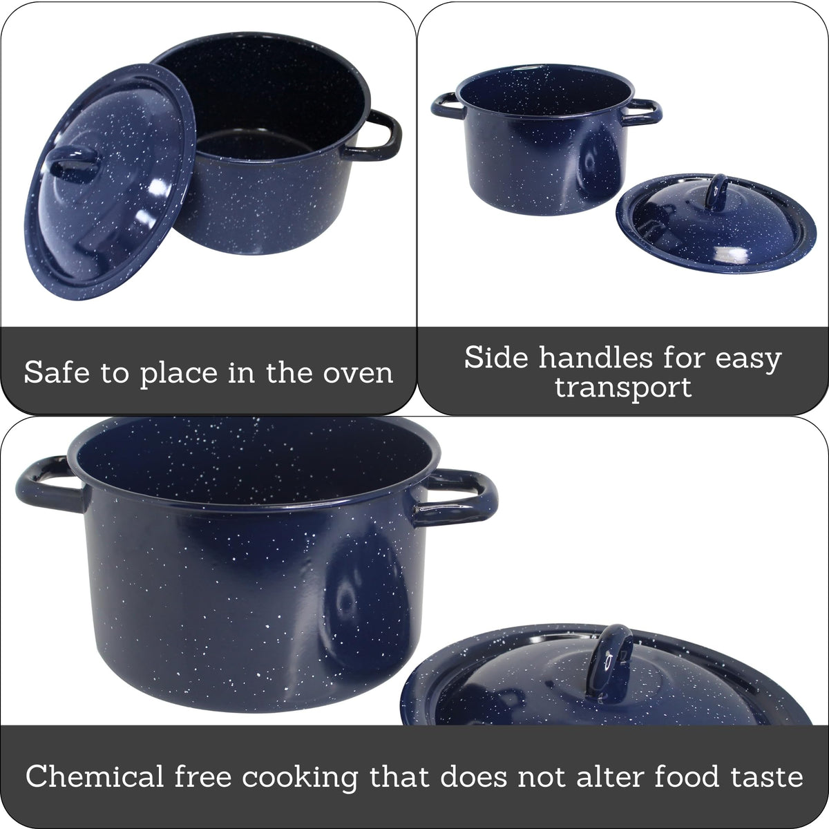 6 Qt Enamel Stock Pot T944