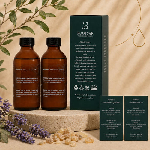 2 Pack Frankincense and Lavender Essential Oils 4 Fl Oz X631