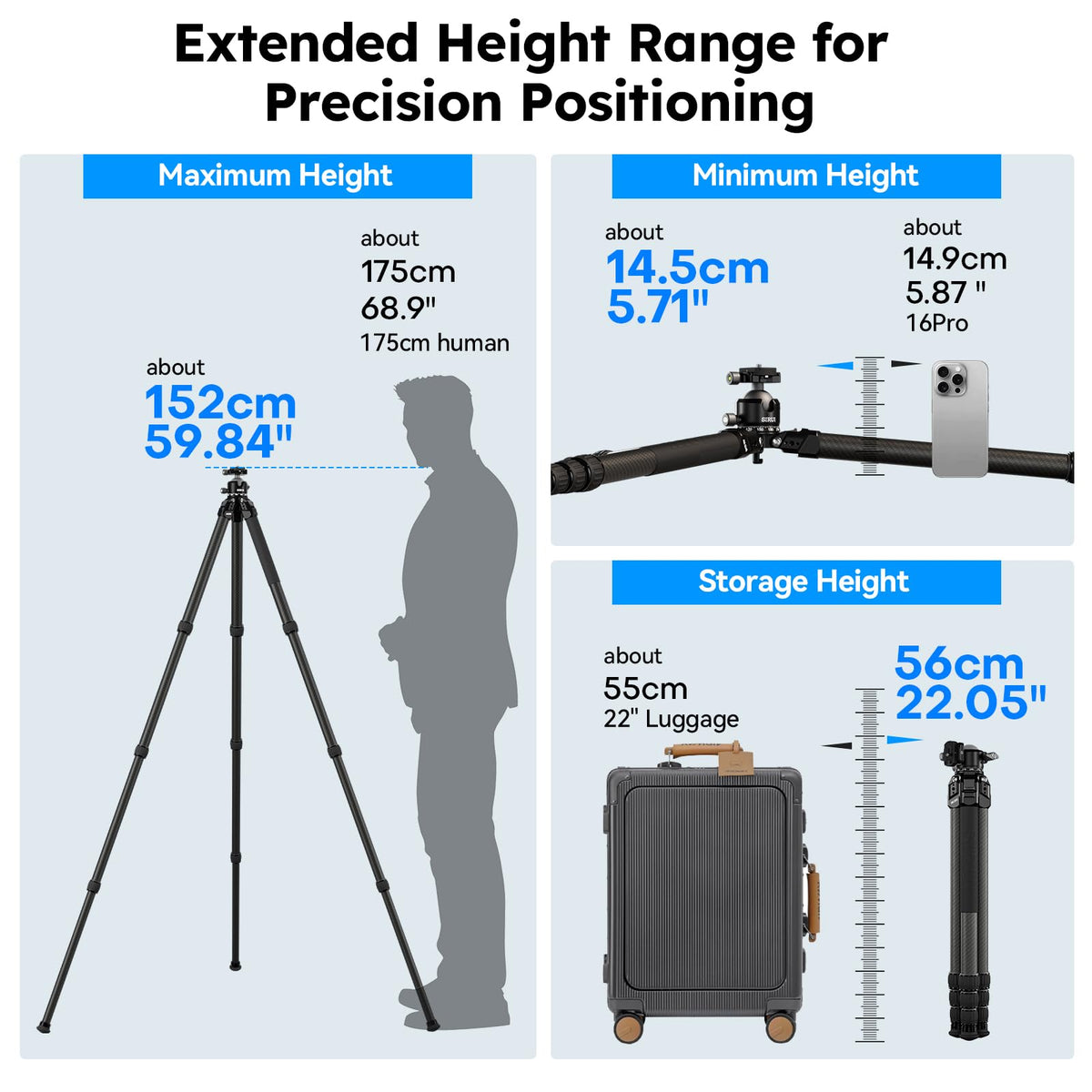 Heavy Duty Carbon Fiber Tripod B394395