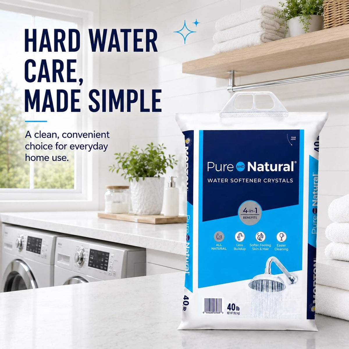 Water Softener Salt Crystals 40 lb 2 Pack J29714