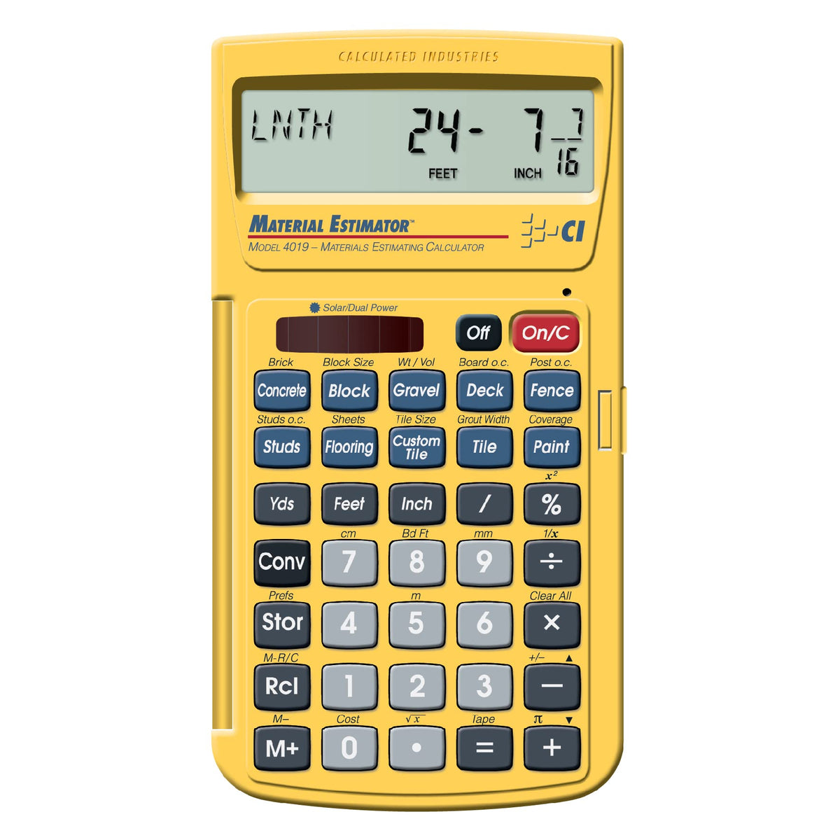 Material Estimator Calculator and Study Guide I65911