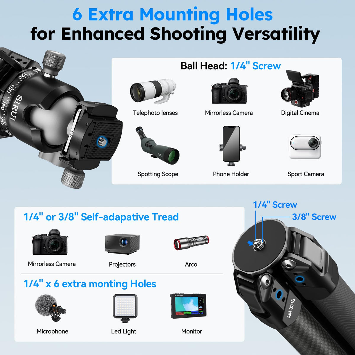 Heavy Duty Carbon Fiber Tripod B394395