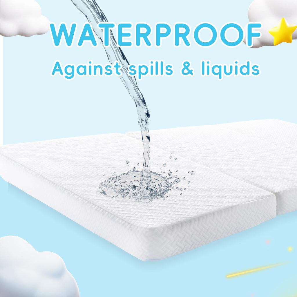Tri-fold Portable Pack and Play Mattress with Waterproof Washable Cover T83395