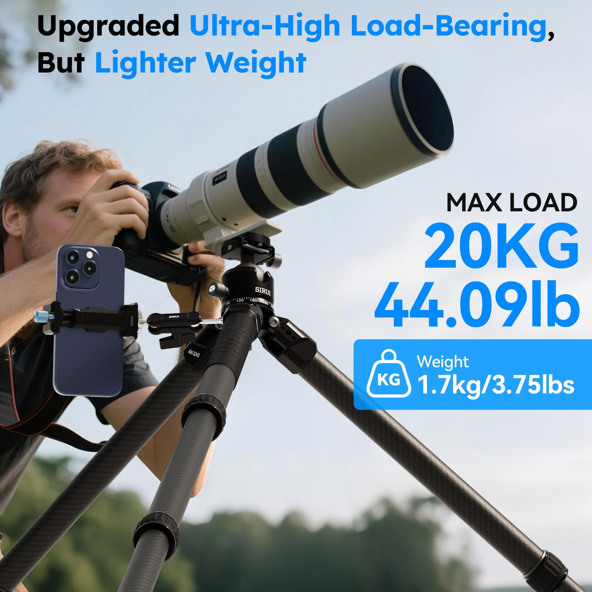 Heavy Duty Carbon Fiber Tripod B394395