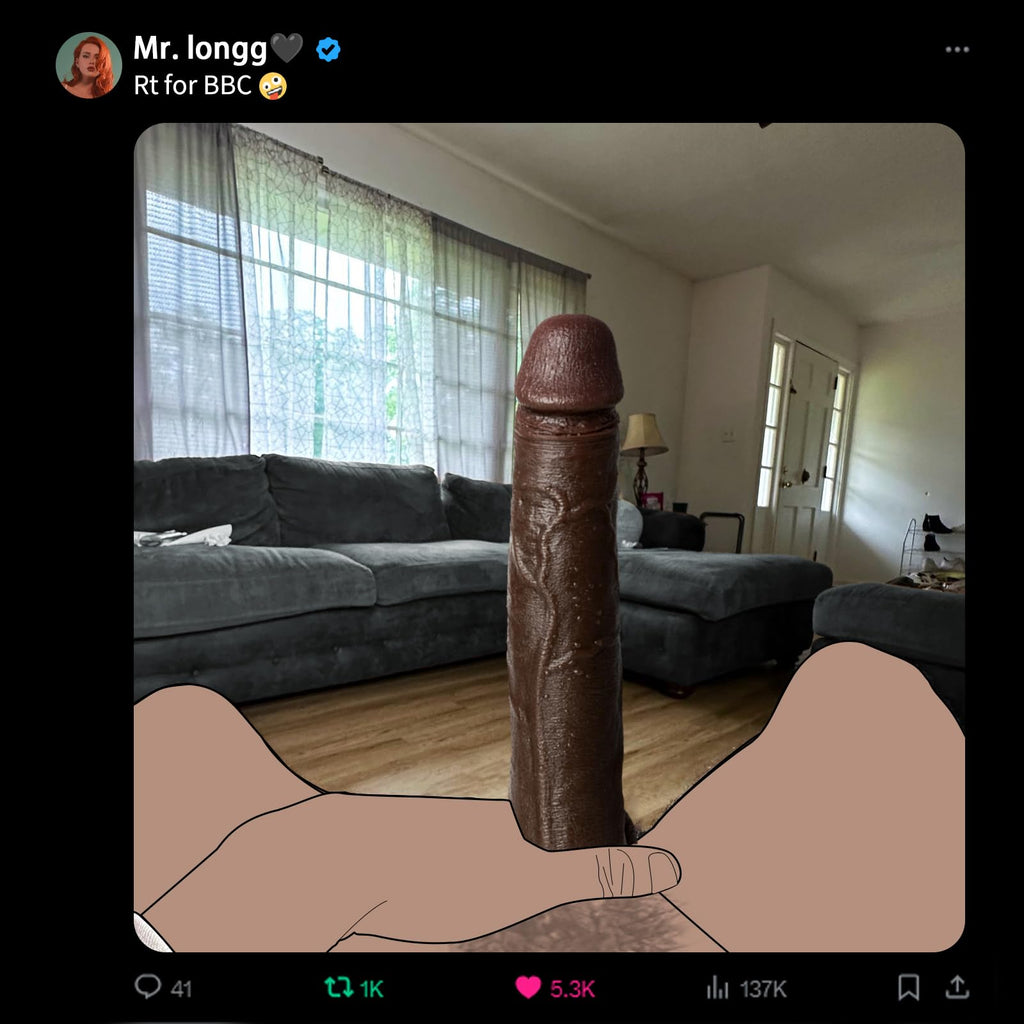 Big Black XL Dildo with Suction Cup H2436