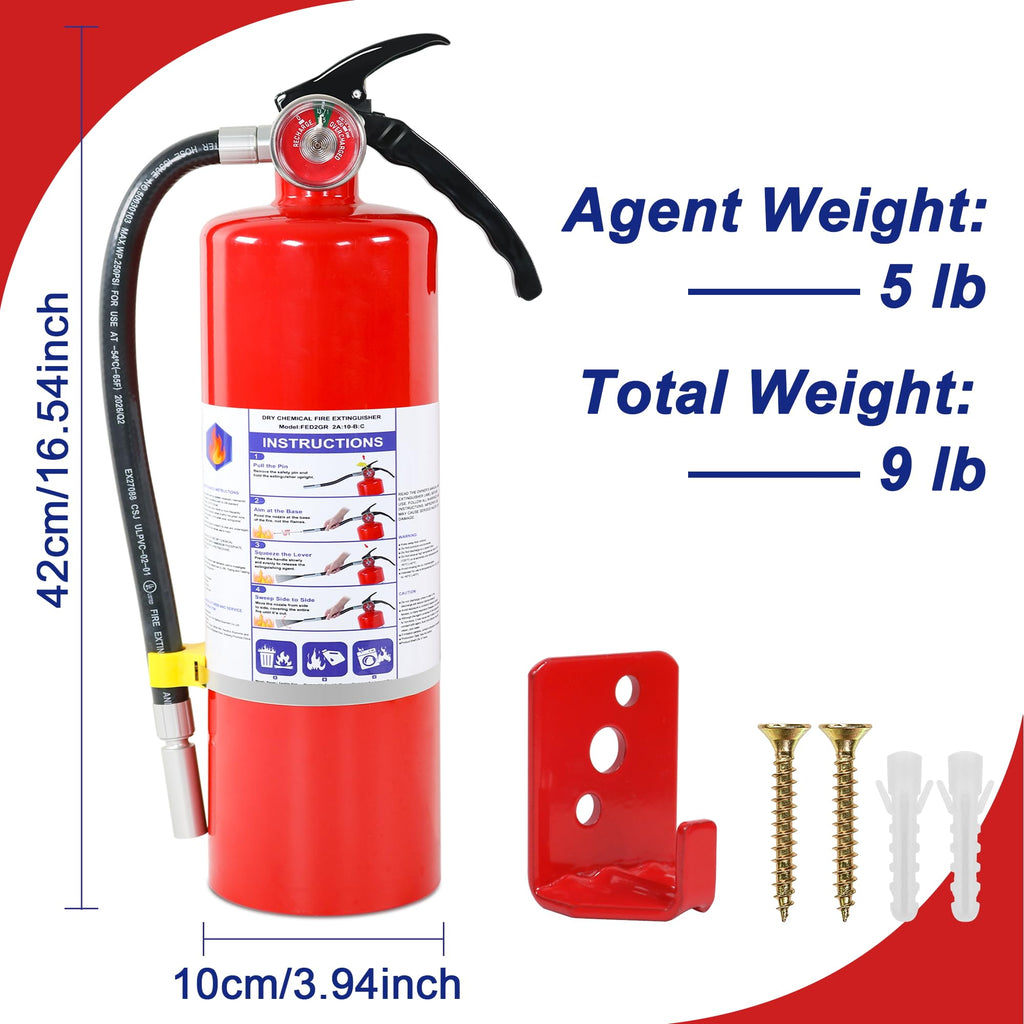 1 Pack 5lb ABC Dry Chemical Fire Extinguisher A777