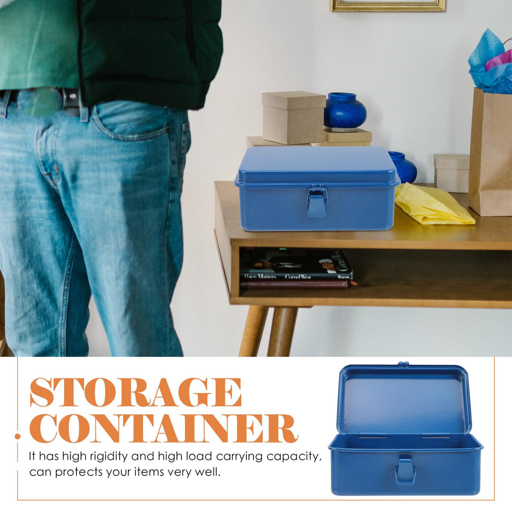 Blue Heavy Duty Portable Iron Toolbox Organizer H782007