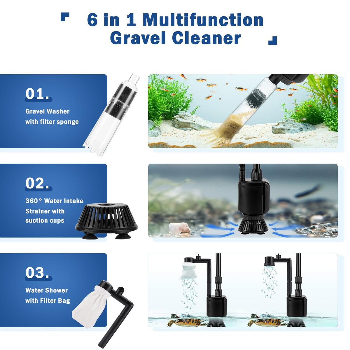 Electric Aquarium Gravel Cleaner K212