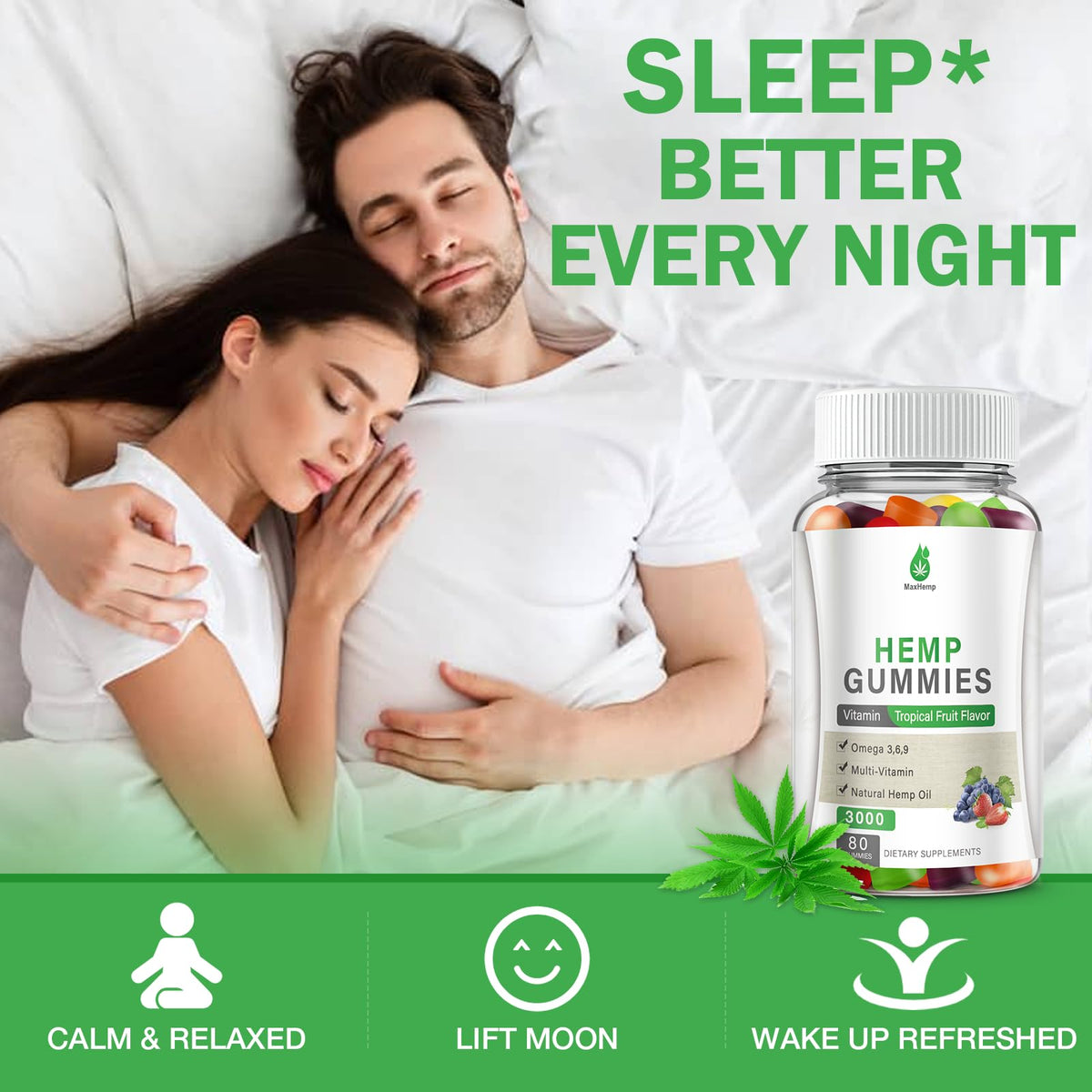 Hemp Gummies High Potency 2 Packs J5838