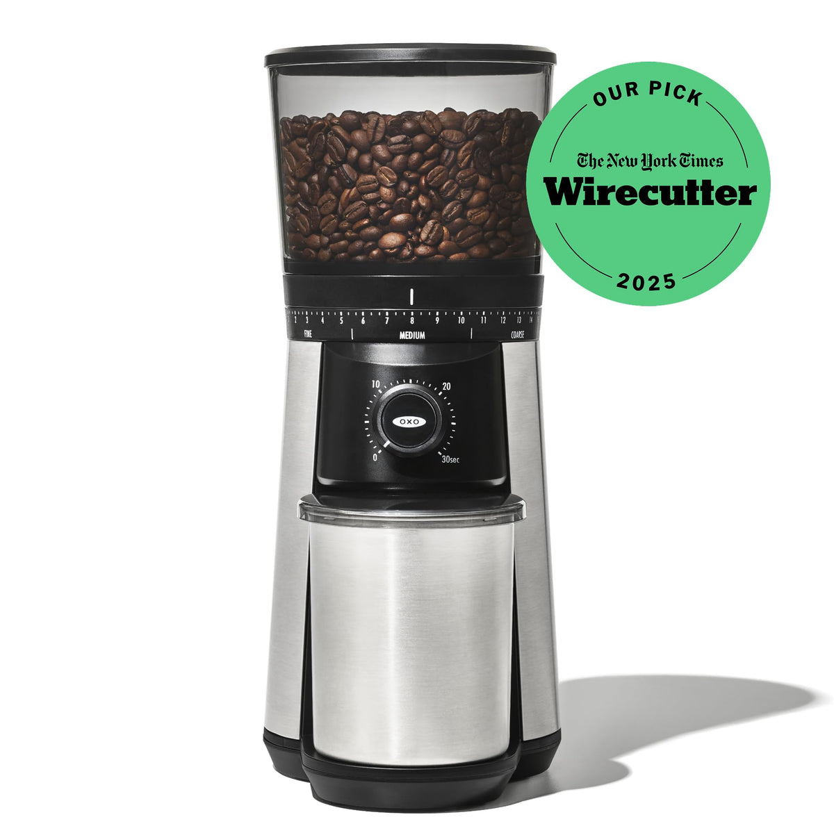 Electric Coffee Bean Grinder 12 Oz Silver Q7365