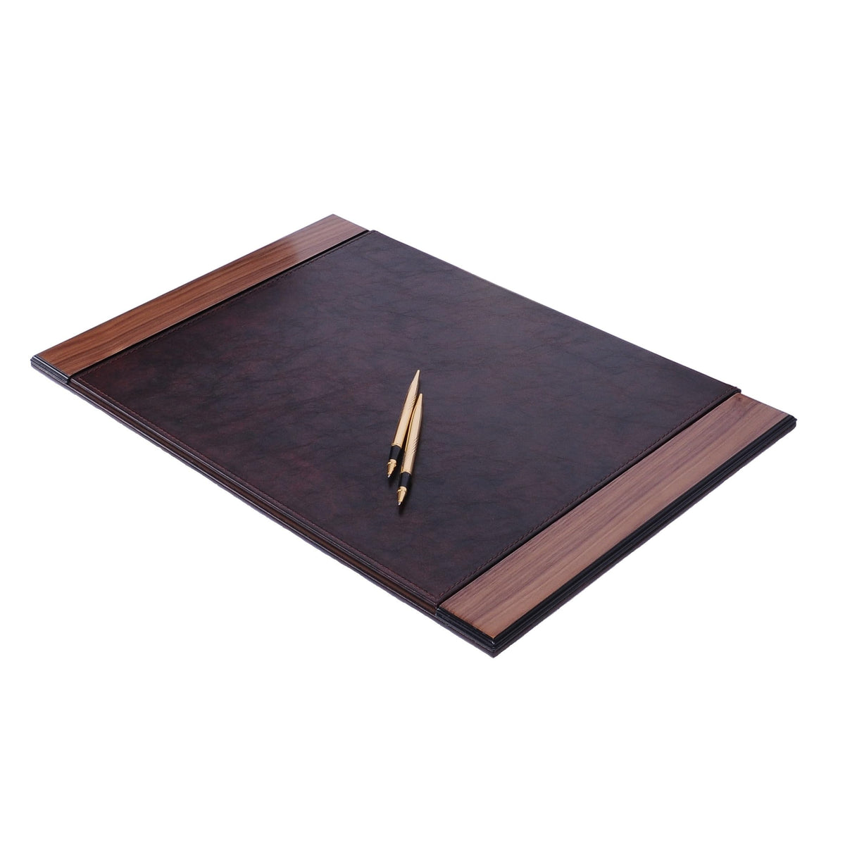 14 Piece Leather Wood Desk Organizer Set F87482