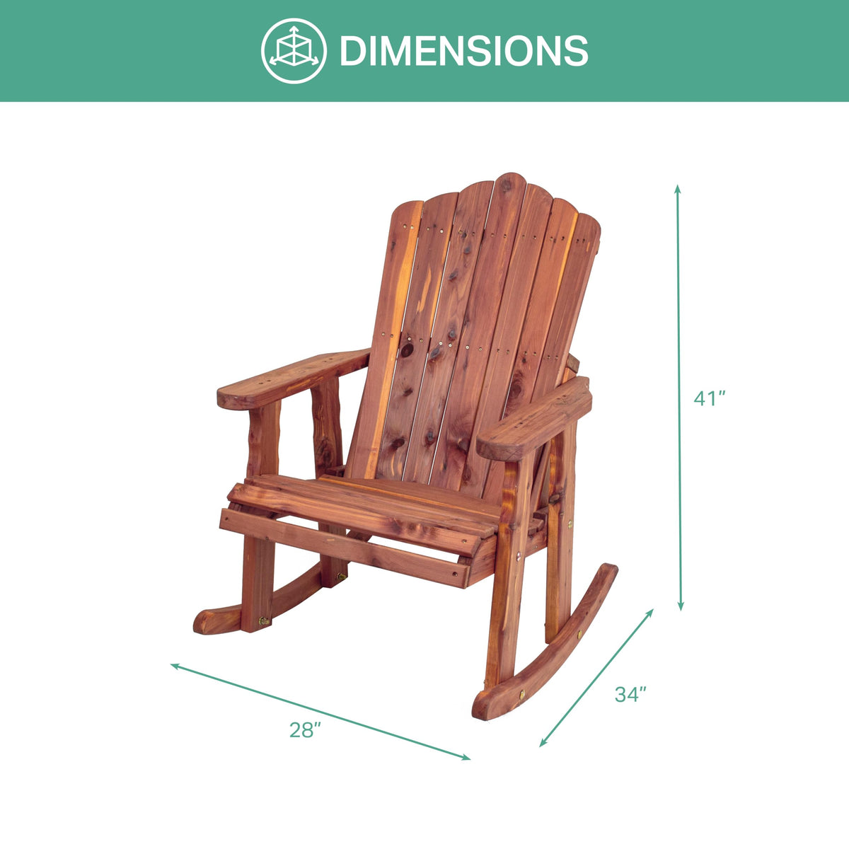 Cedar Adirondack Rocking Chair E813