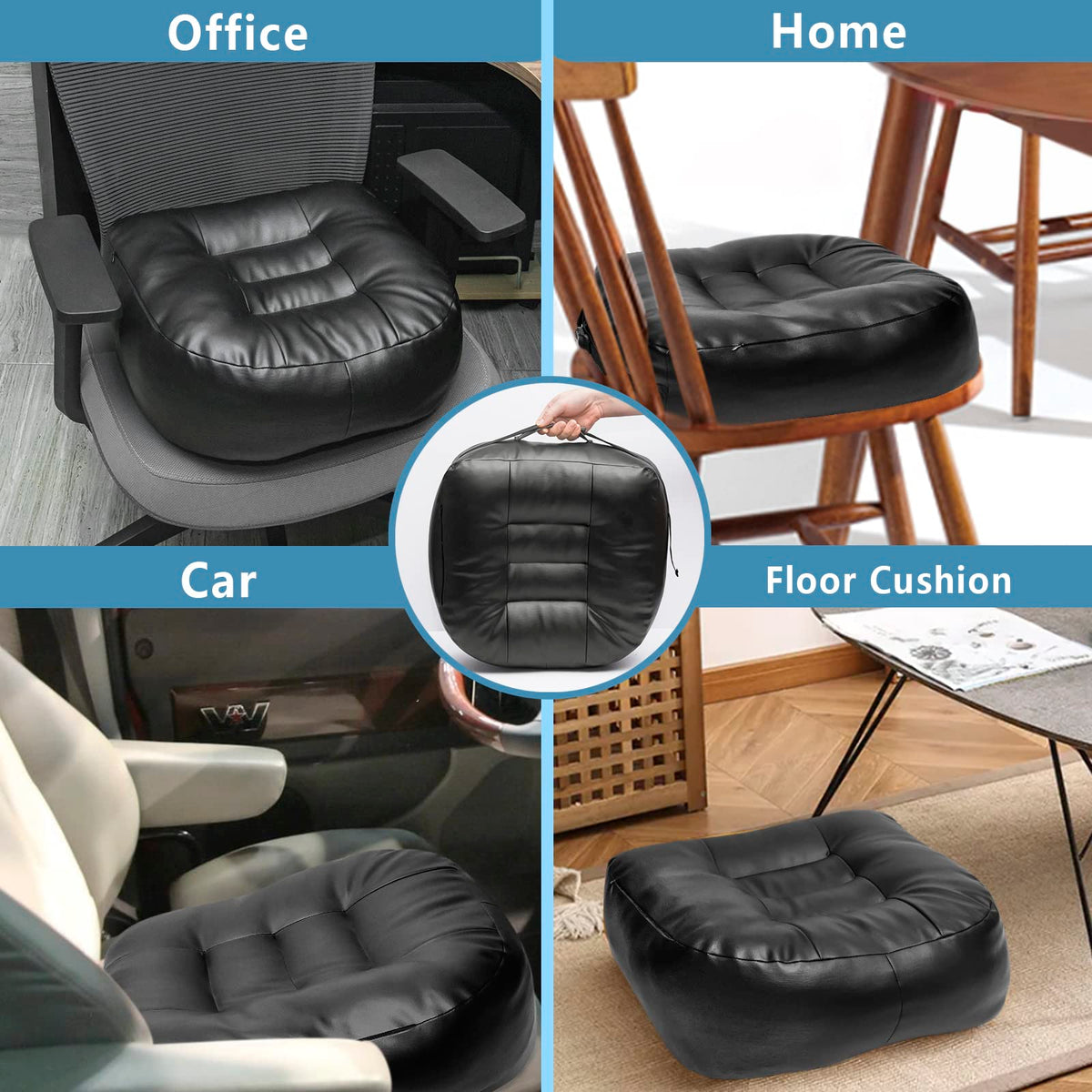 6 Inch Leather Car Booster Seat Cushion D586072