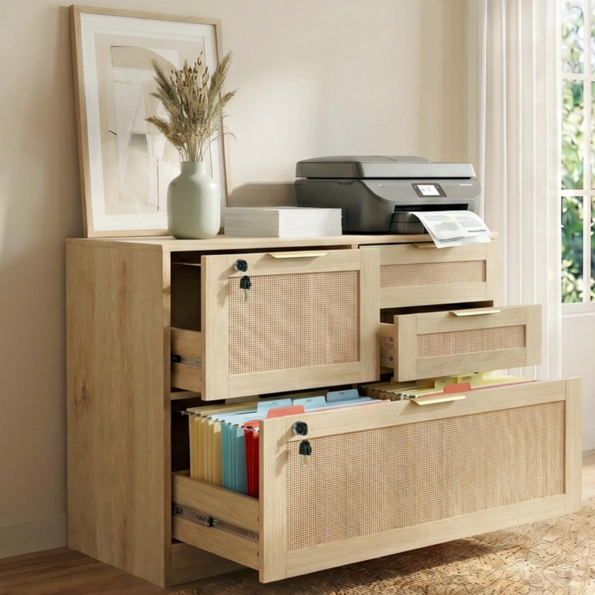 4 Drawer File Cabinet with Lock I125212