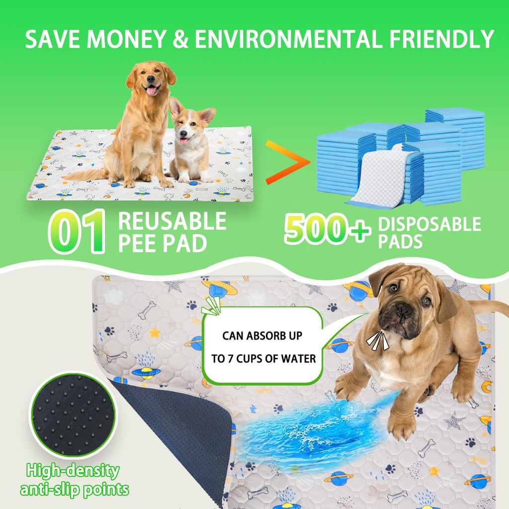 Reusable Artificial Grass Dog Loo System with Tray and Pee Pads, 35x23in B94796