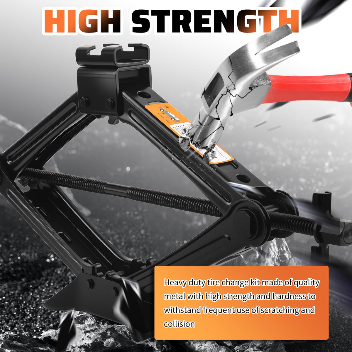 2 Ton Heavy Duty Scissor Jack Set L68069