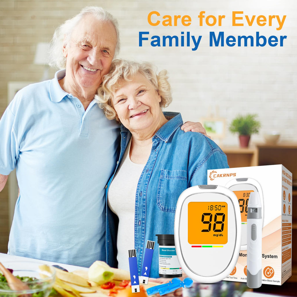 Blood Glucose Monitor Kit with 50 Test Strips and 50 Lancets L984142
