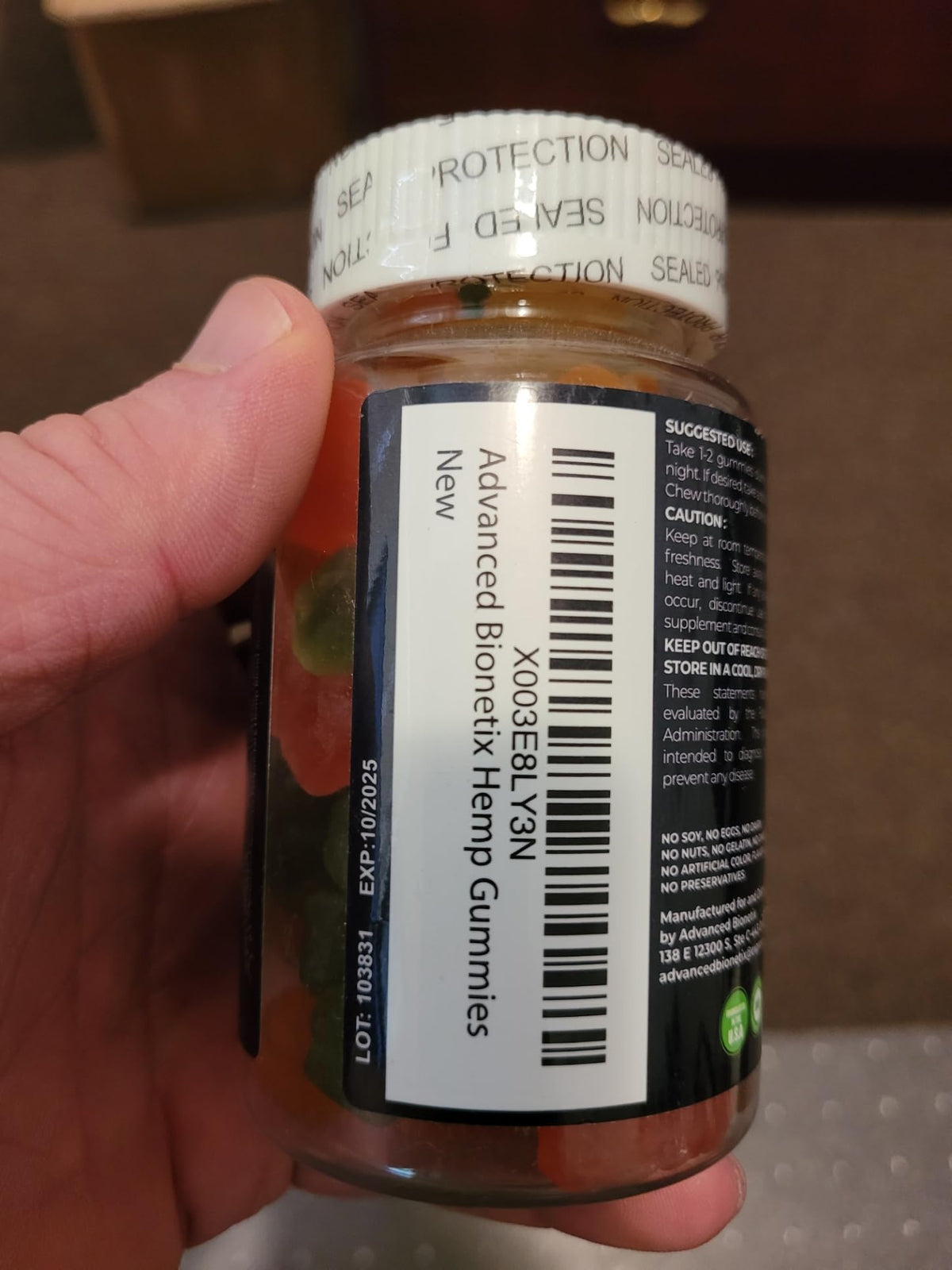 Hemp Gummies 60 Count E7948