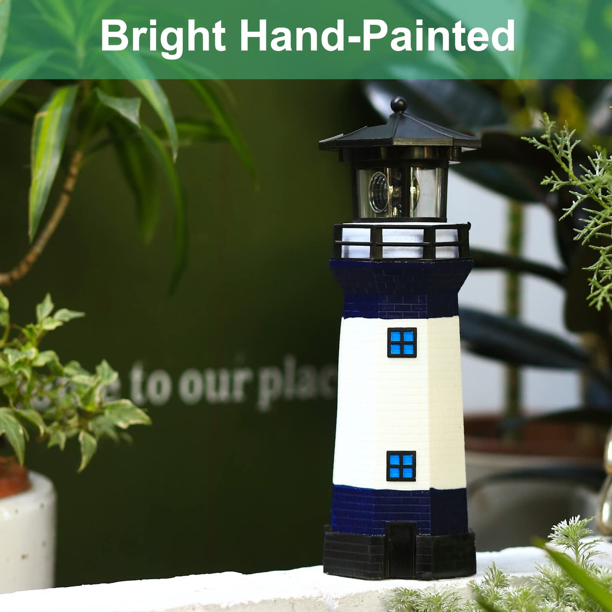 Solar LED Lighthouse Lamp Outdoor Decorative W6415