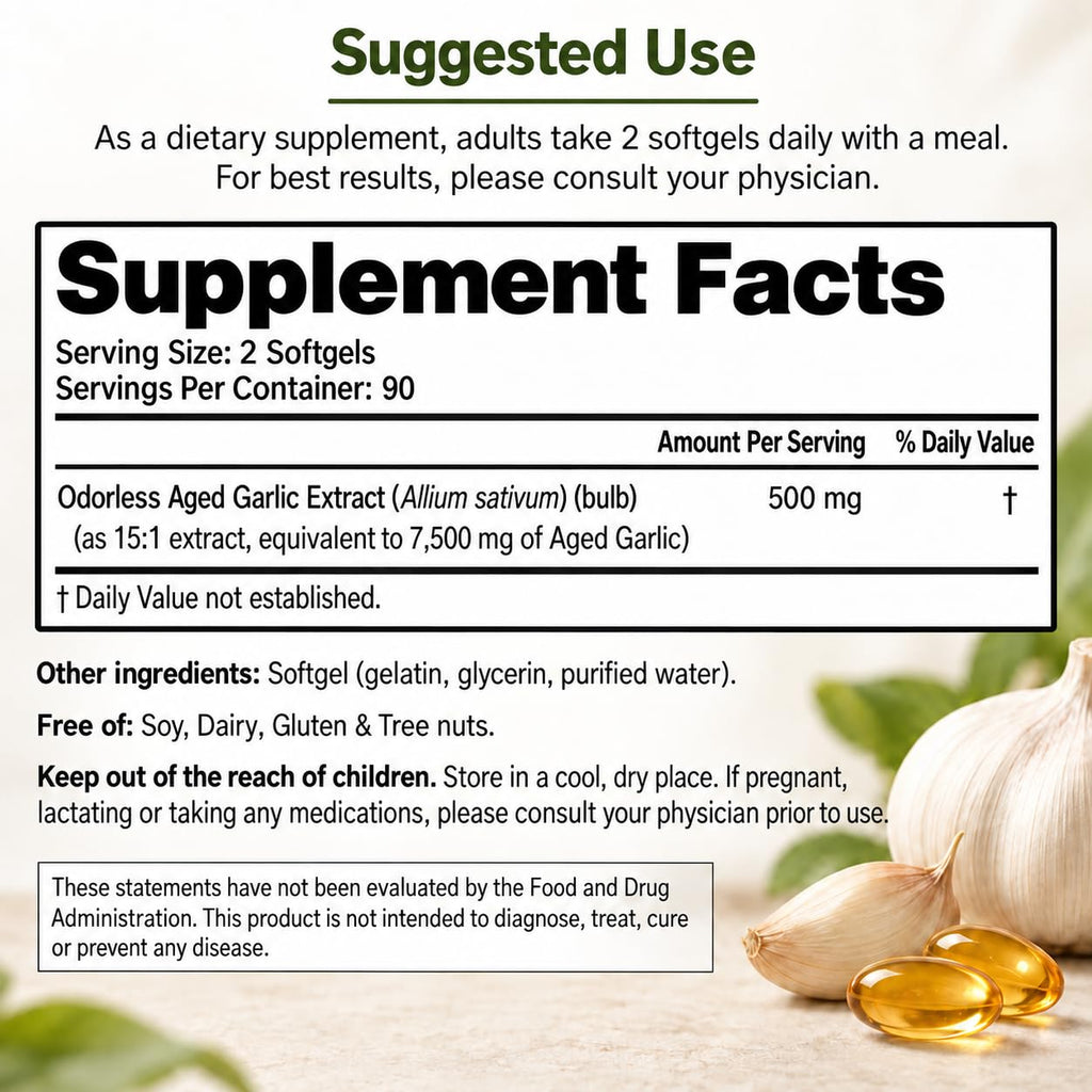 Aged Garlic Extract 180 Softgels N3489