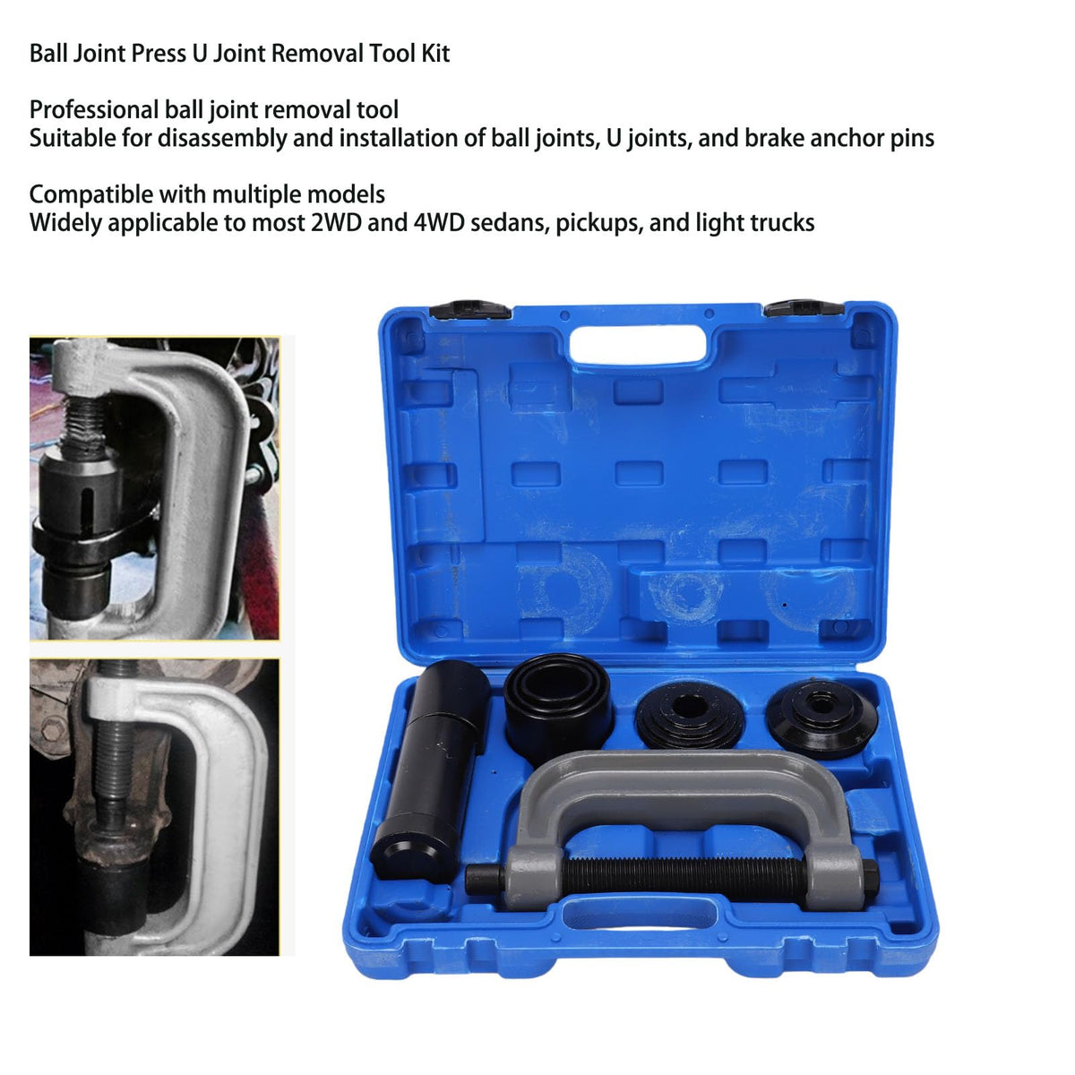 Ball Joint Press Kit U Joint Removal Tool with 4WD Adapter and Portable Case H83989